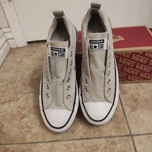 Converse all stars platform slip on shoes